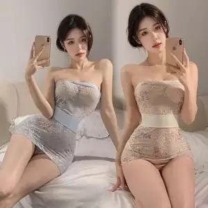 리본탑원피스 코레 섹시 망사 란제리 속옷소품 섹시슬립