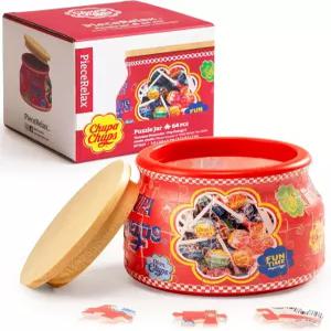 Chupa Chups 피스 릴랙스 3D 퍼즐 병 64개 플라스틱 조각 시대를 초월한 추억 주방 다이닝 스터디 거실용