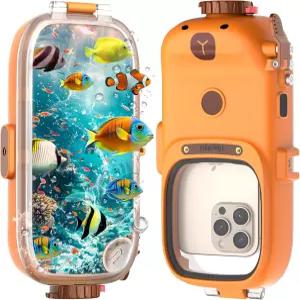스노클링 및 다이빙용 자로코 포토 비디오 폰 케이스 49FT15M 내장 블루투스 최대 69피트 6SE16 시리즈
