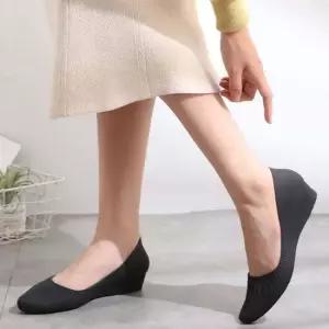 쿨샵 여성 로우 3CM 웨지힐 방수효과 셔링핏 미들힐