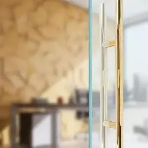 현관문손잡이 빌딩 상가 사무실 현관 스텐 골드 강화도어손잡이