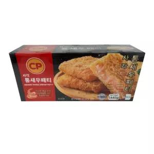 CP 사각통새우패티 1440g (80g X 18개) 새우버거 햄버거 샌드위치