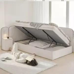 상일리베가구 플뢰르 호텔 가드형 리프트업 수납 침대프레임+협탁1EA