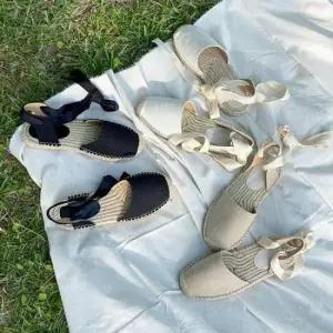 샌들 에스파듀 여성 스트랩 발목 리본 나들이 캐주얼