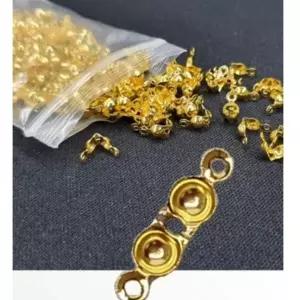 [알티피아]1봉(약200개) 벌크 골드 올챙이캡 비즈 공예 마감링