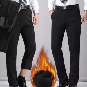 겨울등산바지 남자 겨울 정장 기모 슬랙스 바지 팬츠 중년