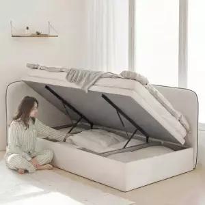 상일리베가구 플뢰르 가드형 리프트업 수납 침대프레임 SS