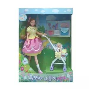 [골드스마일]여아 패션 캐릭터 인형 놀이 미미 유모차나들이 대형인형 키링인형