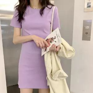 퍼플 여성 오피스룩 이쁜 미니 원피스 데이트 치마 xnl4+9VUZ