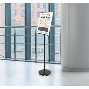 pop거치대 철재 스탠드꽂이 입간판 알림판 메뉴 검정 A3 A4772