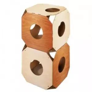 고양이캣타워 고양이 큐브형 캣타워 라이트브라운 발톱 스크래쳐