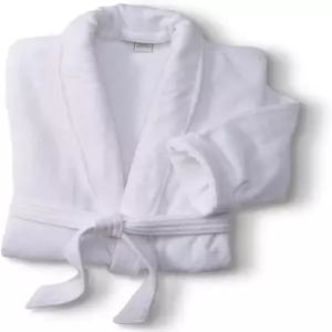 모나크 테리 벨루어 목욕 가운 - 고급 100 면 호텔 스파 로브 푹신 흡수성 세탁기 세탁 가능 숄 칼라 원