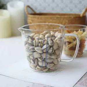 [골드스마일]블루 프린팅 유리 계량컵 대 500ml 1P 베이킹 눈금컵 베이킹도구