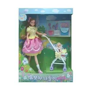 여아 패션 캐릭터 인형 놀이 미미 유모차나들이 대형인형 키링인형