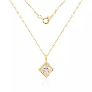 [모룬] 18K 아틱 프레임컷 다이아 큐빅 체인 목걸이 MON41730