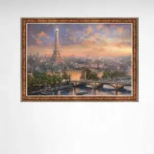 퍼즐1000 1000피스 파리의 저녁 직소퍼즐 앤틱골드액자포함
