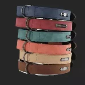 [반려] 가죽 개 목걸이 애견 목줄 강아지인식표 가죽라벨애견목걸이