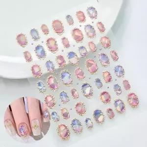 [에스에스62]골드프레임 네일프레임 메탈 네일스티커