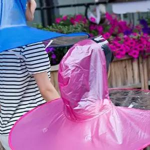 휴대용 핸즈프리 투명 우산 모자 머리 착용 비가림 양손 자유 야외 활동 낚시