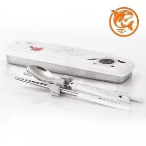 ( )어린이 캠핑 수저 정리함 다목적 스텐 기내용 수납 케이스