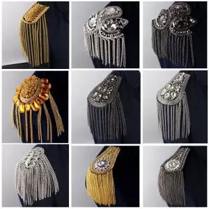 2개세트 드레스 장식 태슬 액세서리 크리스탈 무대의상 어깨 견장