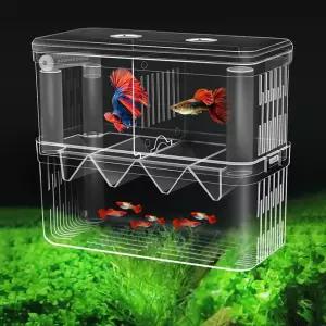 [베스트TOP100]구피 열대어 부화통 번식함 격리통 치어통 대형 2칸