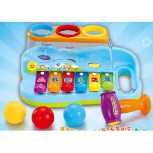 3세아이 소근육 감성발달 망치공놀이 실로폰 인기 유치원 완구 호기심자극 어린이악기 창의성 EQ