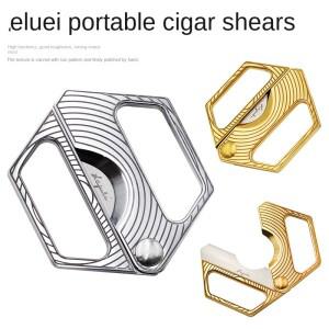 스테인레스 스틸 샤프 시가 커터 휴대용 태양 패턴 선물 상자와 럭셔리 흡연 액세서리