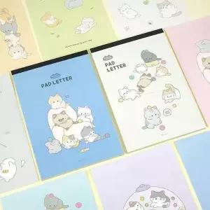 핑크풋 귀여운 냥냥 패드 편지지 편선지