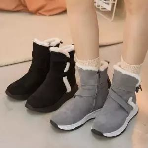 [신상오픈런]스웨이드부츠 통굽 여성 방한 털운동화 겨울신발 (29477732)