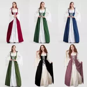 레트로 중세시대 알프스소녀 스트랩 드레스6color