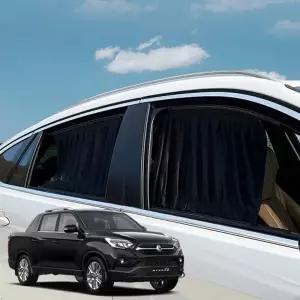 렉스턴스포츠 자동차창문가리개 차박용암막커튼