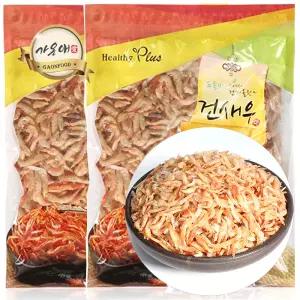 [가온애] 건보리새우 200g x2봉 / 건새우 보리새우 마른새우 말린새우 볶음용 건새우 잔새우 국물용새우