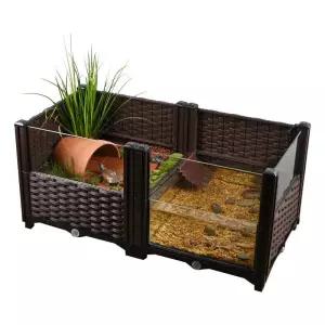 이동식 거북이사육장 육지 파충류 수조 키우기 어항 반수생 대형 쉼터