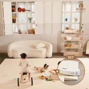 [바니하우스] 이지클린 2단 항균 빅매트 240X140X4cm+슬라이드매트 140