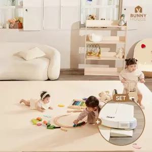 [바니하우스] 이지클린 2단 항균 빅매트 240X280X4cm+슬라이드매트 140