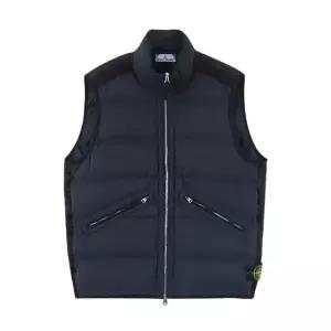스톤아일랜드 나일론 다운 네이비 남성 패딩조끼 8115G0828 V0020