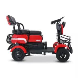 AU 테크 에코로 X 4륜 전동 스쿠터 - 레드 전기 오토바이 전동차
