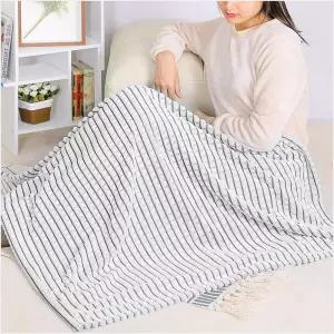 모던체크 극세사 무릎담요 그레이 캠핑담요 소파블랭킷 겨울담요 휴대용담요 차량용