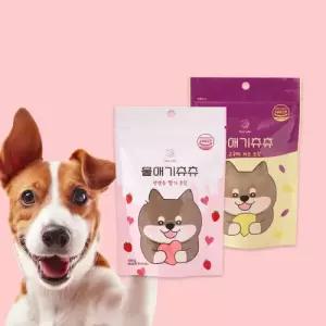 디어랩스 반려견 간식 노즈워크 트릿 져키 고구마치즈 + 산양유딸기 울애기츄츄 세트