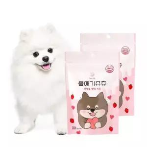 디어랩스 강아지 영양 간식 고구마 울애기츄츄트릿 산양유딸기맛 2팩