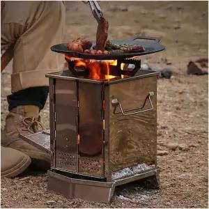 1-2인용 접이식 미니 화로대 캠핑 불멍화로 경량 개인화로 숯불화로