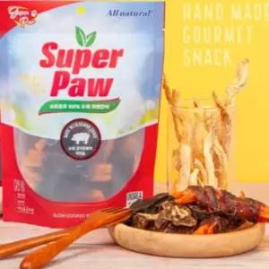 슈퍼포우 강아지 고양이 수제 간식 돼지꼬리 소창말이 100g 1개