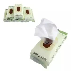 가방에 쏙 들어가는 미니 포켓 물티슈 (8매입x8개) 무향료 엠보싱 티슈