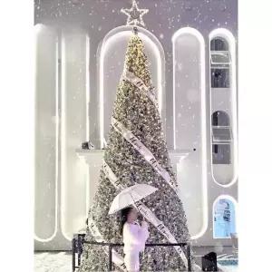 초대형 크리스마스 8m 트리 행사 화이트 성탄절 교회