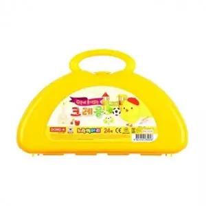 초등 노랑병아리 묻지않는 크레용 크레파스 24색 세트