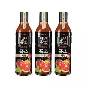 샘표 백년동안 흑초 저당 자몽 라임 900ml 3병