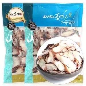 [가온애] 가문어살 400g x2봉 / 오족 오다리 가문어 슬라이스 대왕 오징어다리 문어다리