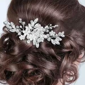 올림머리 웨딩 한복 헤어 코사지 빛핀 혼주장신구