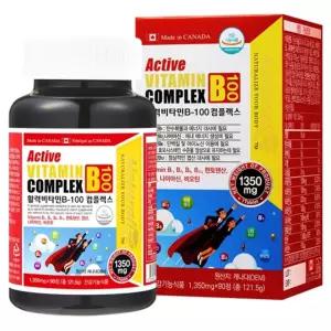 고함량 활력비타민B-100 컴플렉스 1350mg 90정 잦은야근 직장인 피곤한 성인 체력관리 보충 중장년 헬스 설